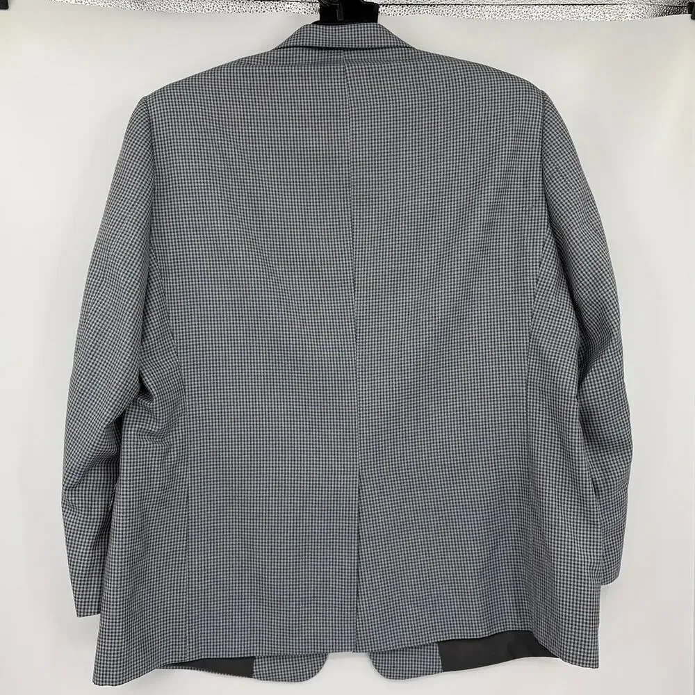 Turnberry Silk Wool Houndstooth Mens Blazer 50R Quiet Luxury Preppy Old Money
